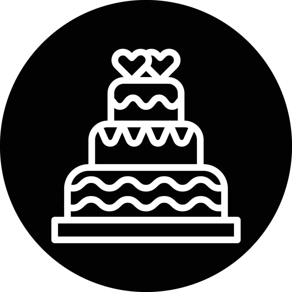 Hochzeitstorte-Vektor-Icon-Design vektor