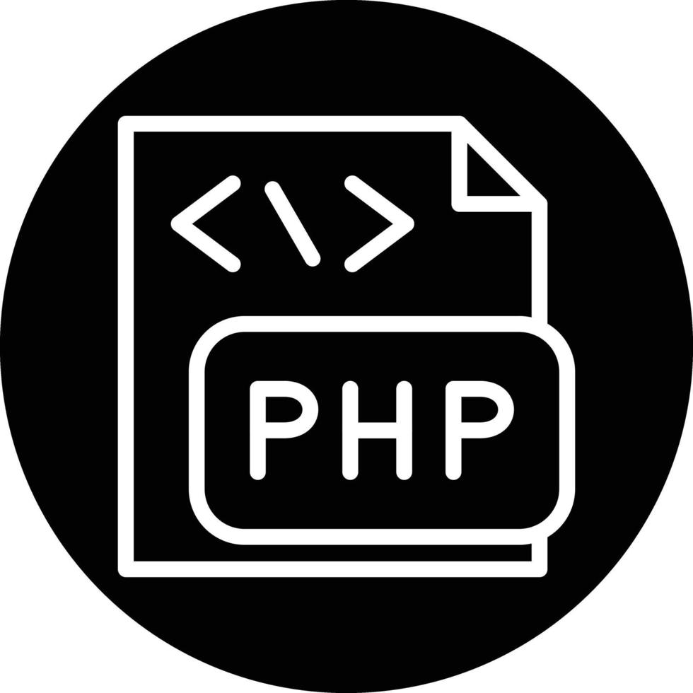 php-Datei-Vektor-Icon-Design vektor