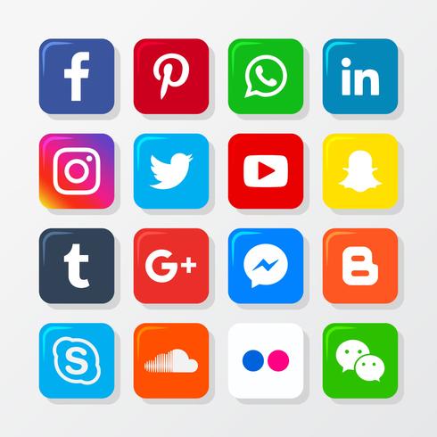 Social-Media-Icon-Set vektor
