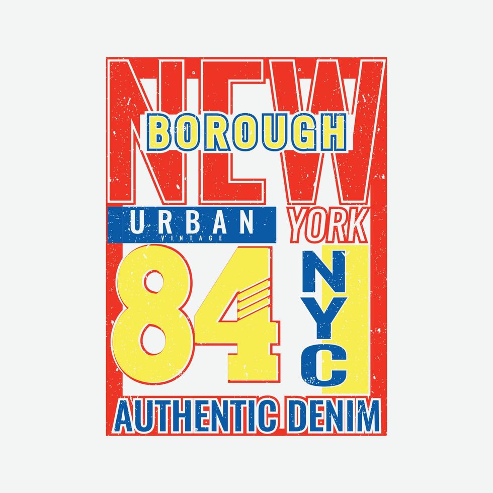 nyc typografi tshirt design vektor