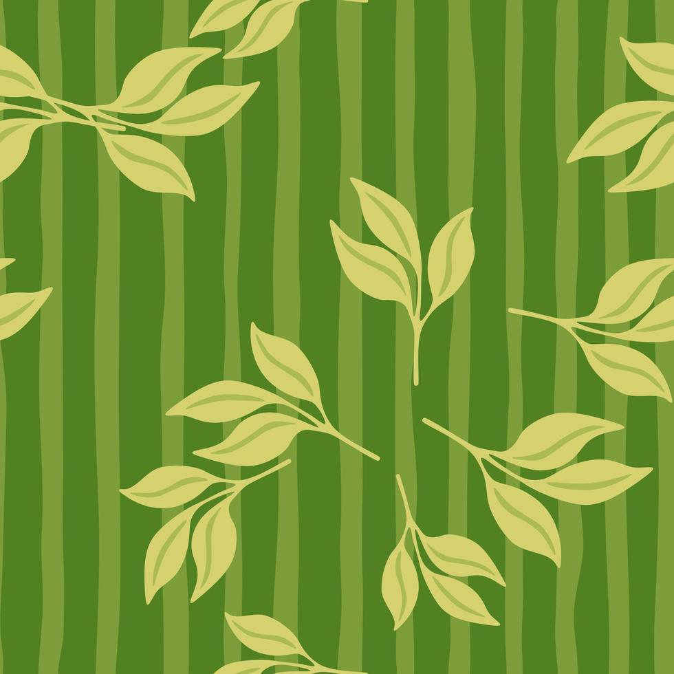 enkel löv sömlös mönster. dekorativ skog blad ändlös tapet. organisk bakgrund. vektor