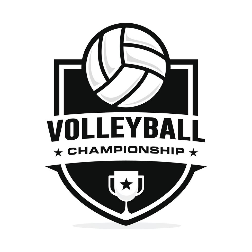 Volleyball Logo Design Vektor Illustration