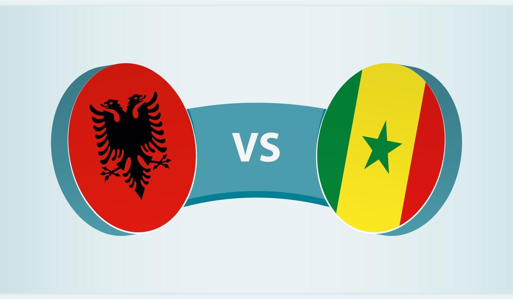 albania mot senegal, team sporter konkurrens begrepp. vektor