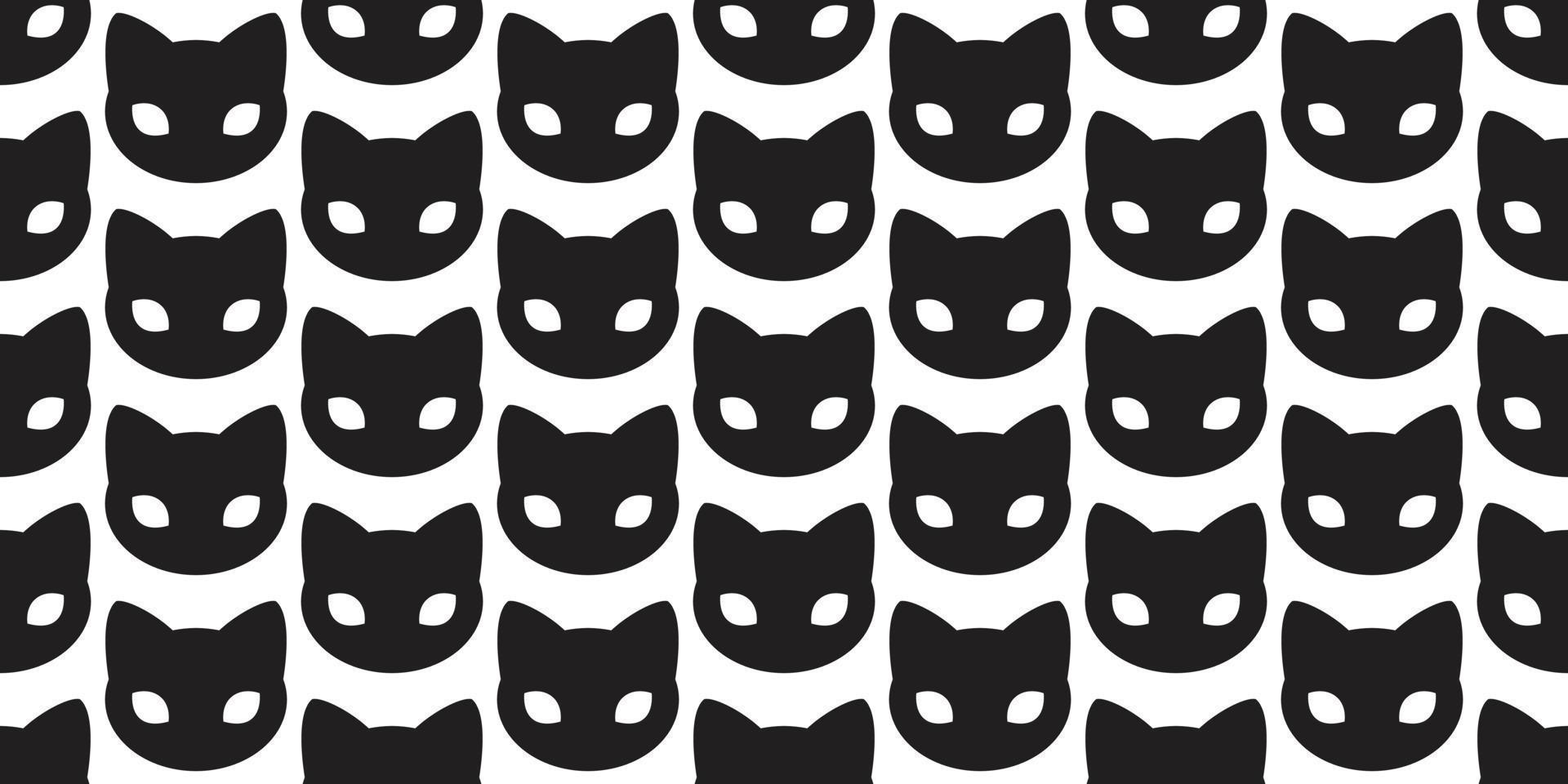 Katze nahtlos Muster Vektor Kätzchen Kopf isoliert Hintergrund Hintergrund