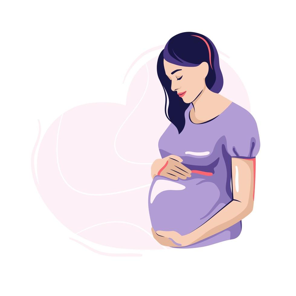 gravid kvinna illustration vektor
