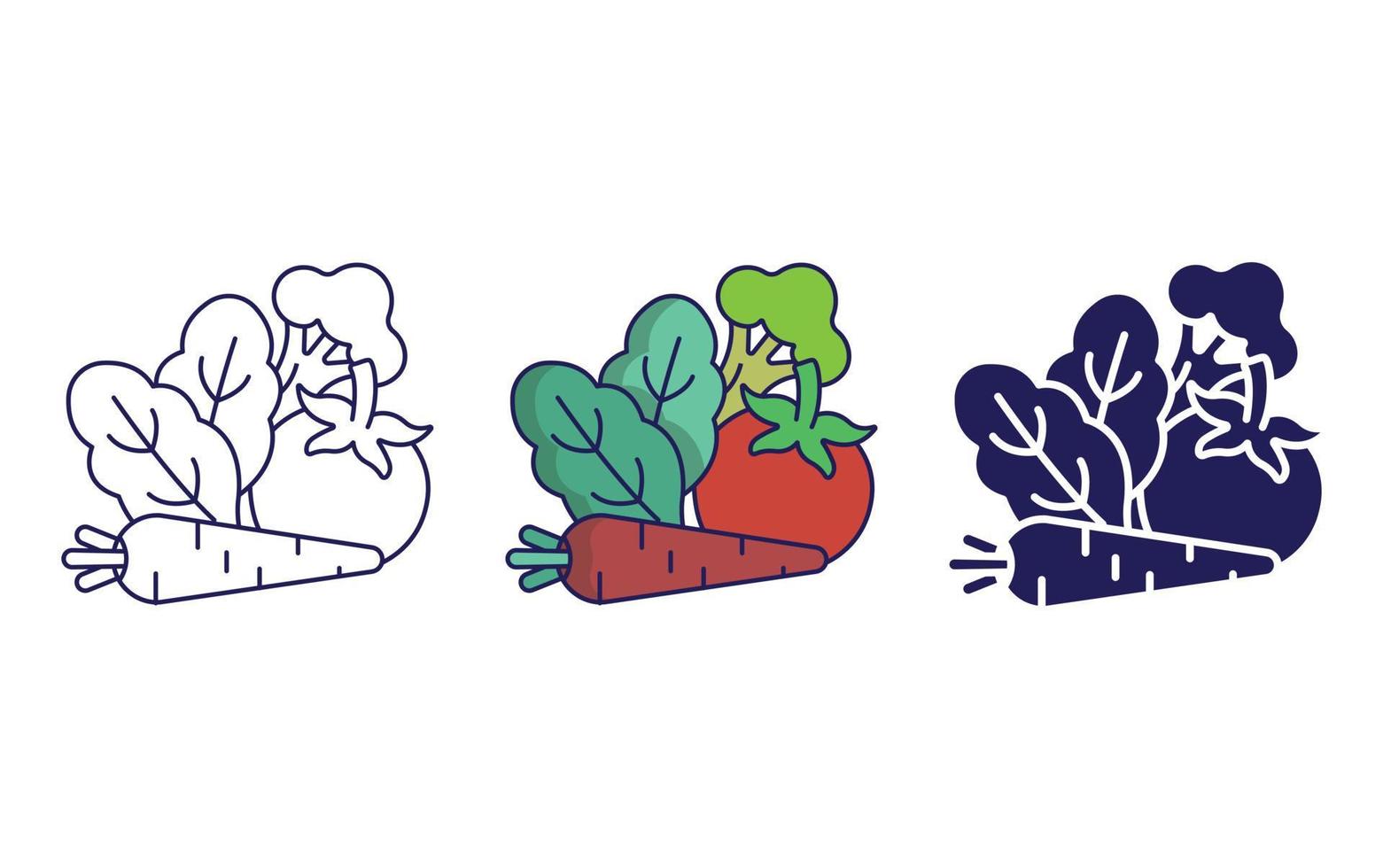 grönsaker vektor ikon