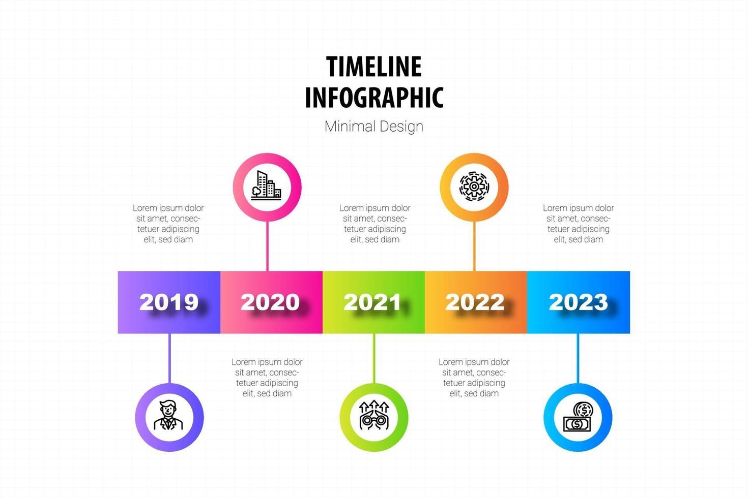 Timeline minimale Infografik Vorlage vektor