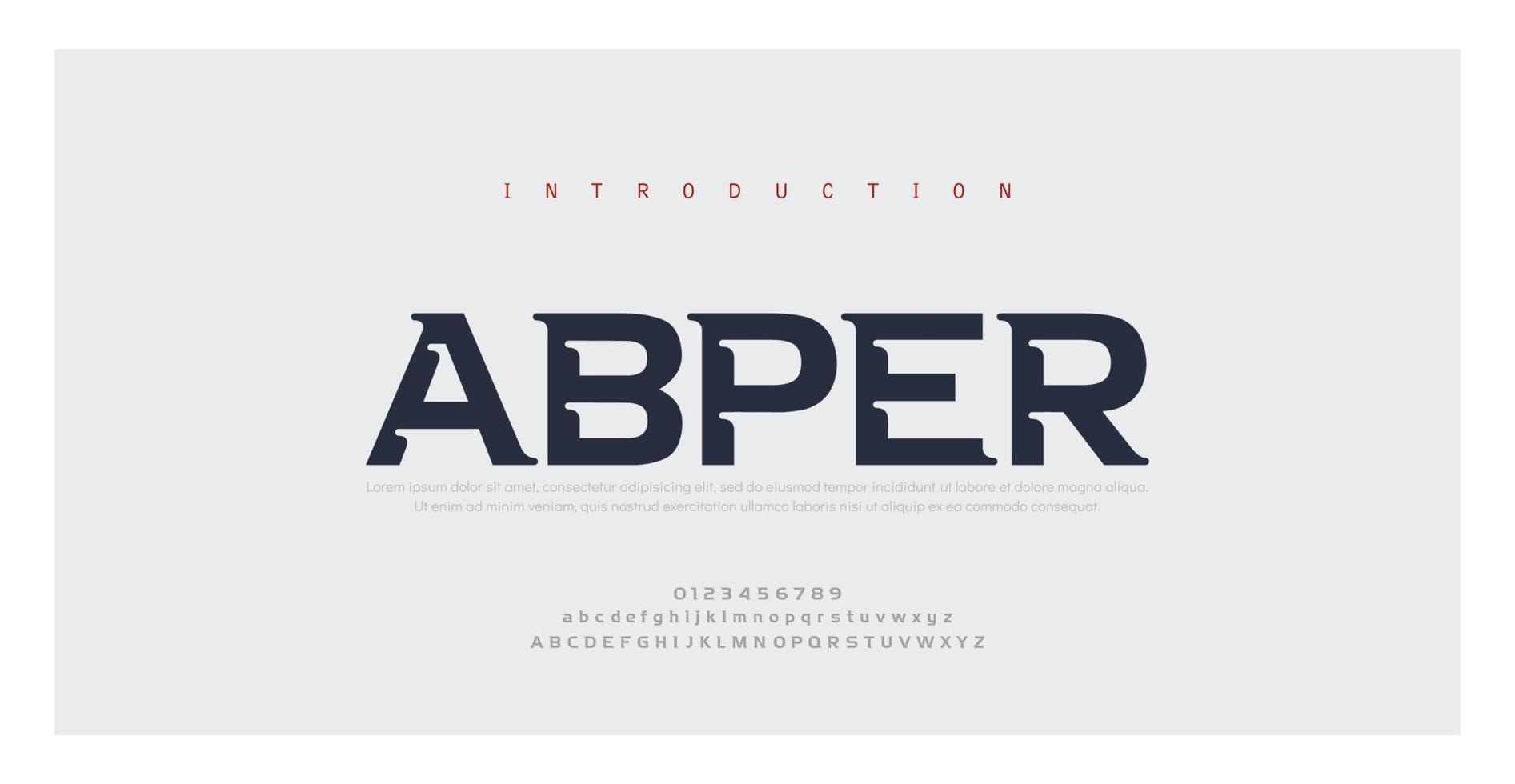 abstrakta moderna minimala alfabetsteckensnitt. typografi urban stil för skojs skull, sport, teknik, mode, digital, framtida kreativ logotyp typsnitt. vektor
