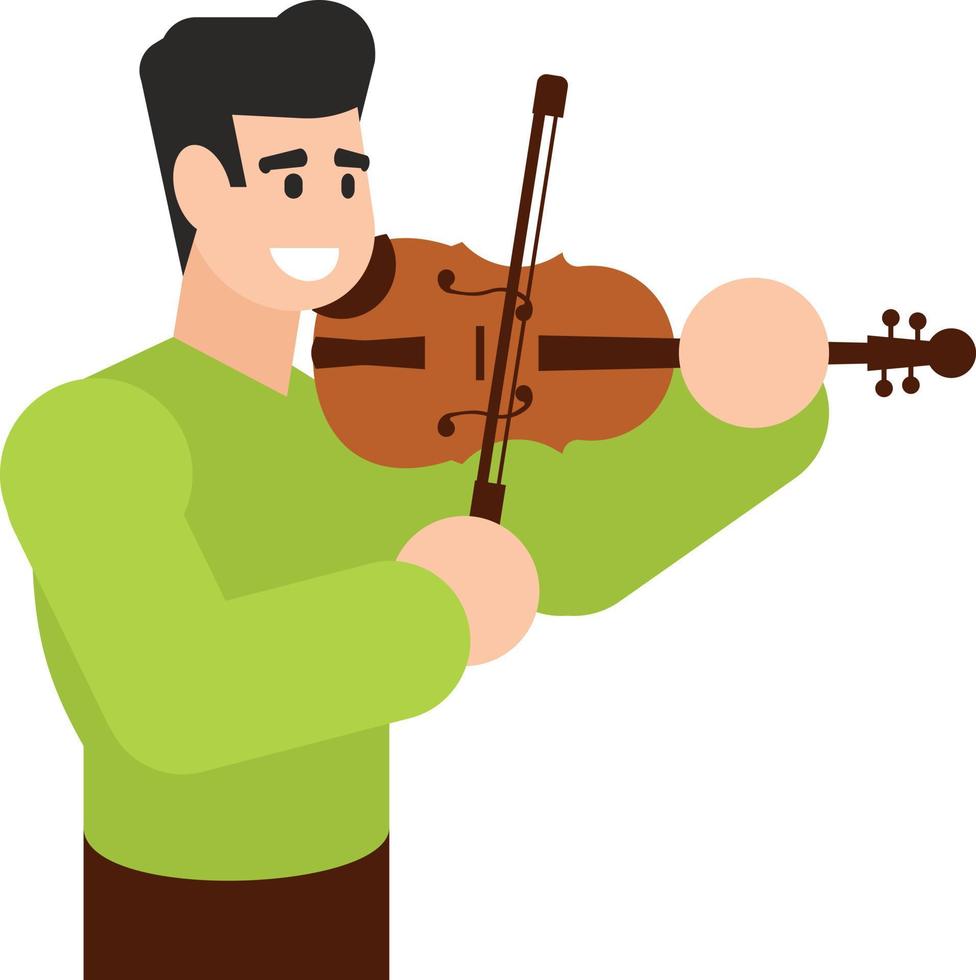 Bild von ein Mann spielen das Violine vektor