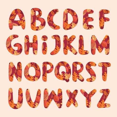 Herbst Alphabet vektor