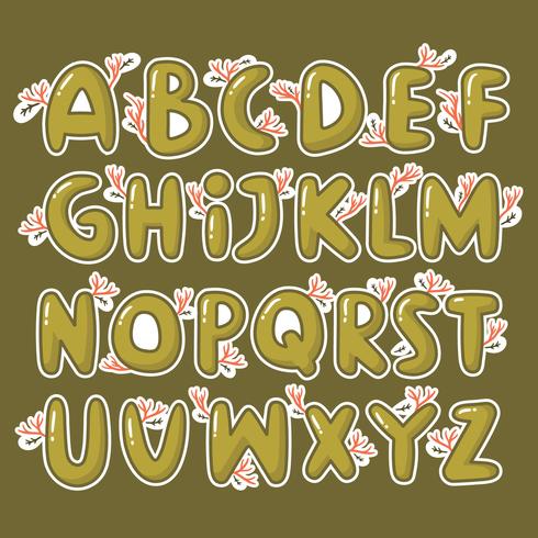 Herbst Alphabet vektor
