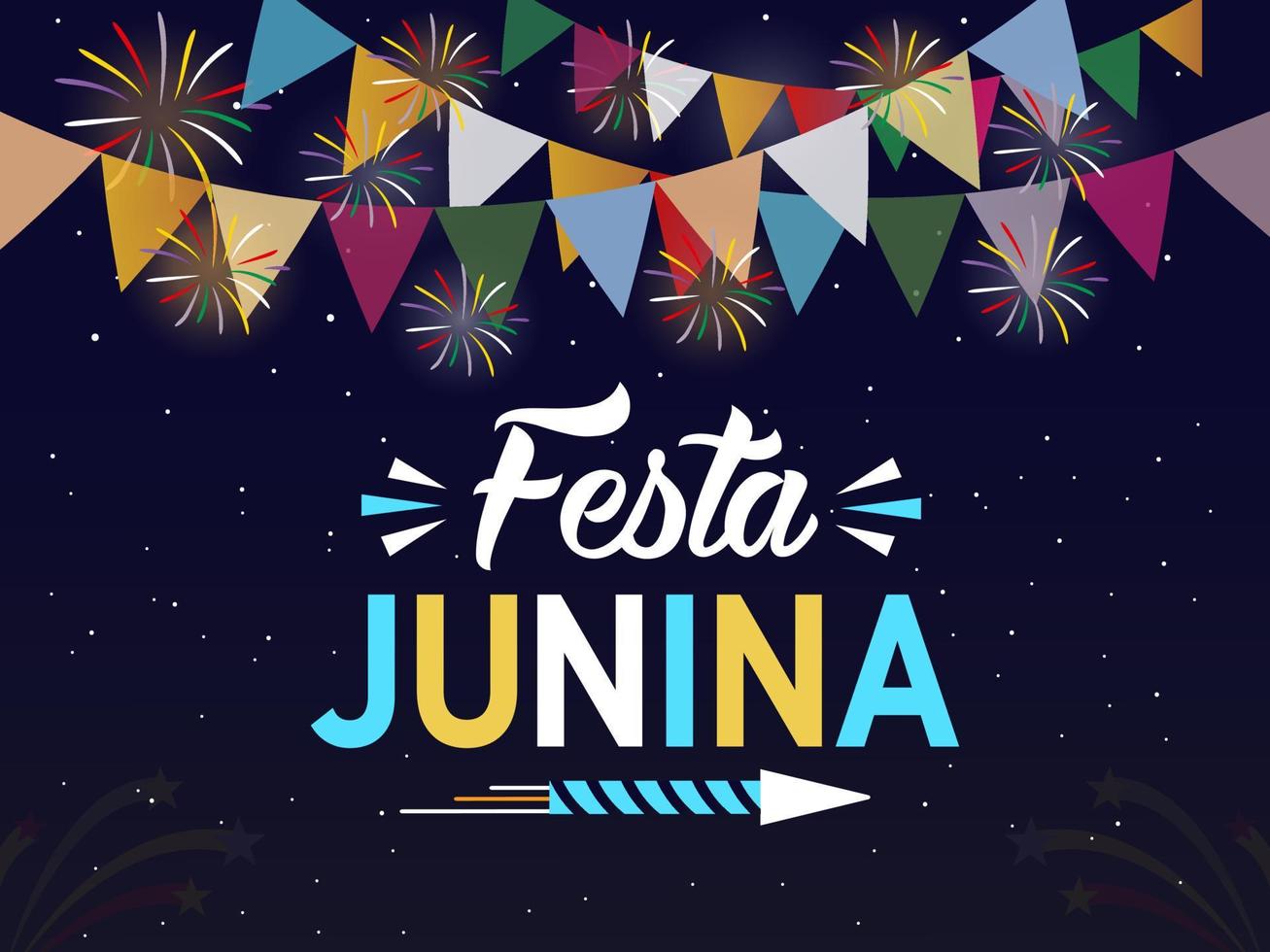 festa junina Hintergrund. Feier zum Illustration Party Festival kostenlos Vektor bunt Design