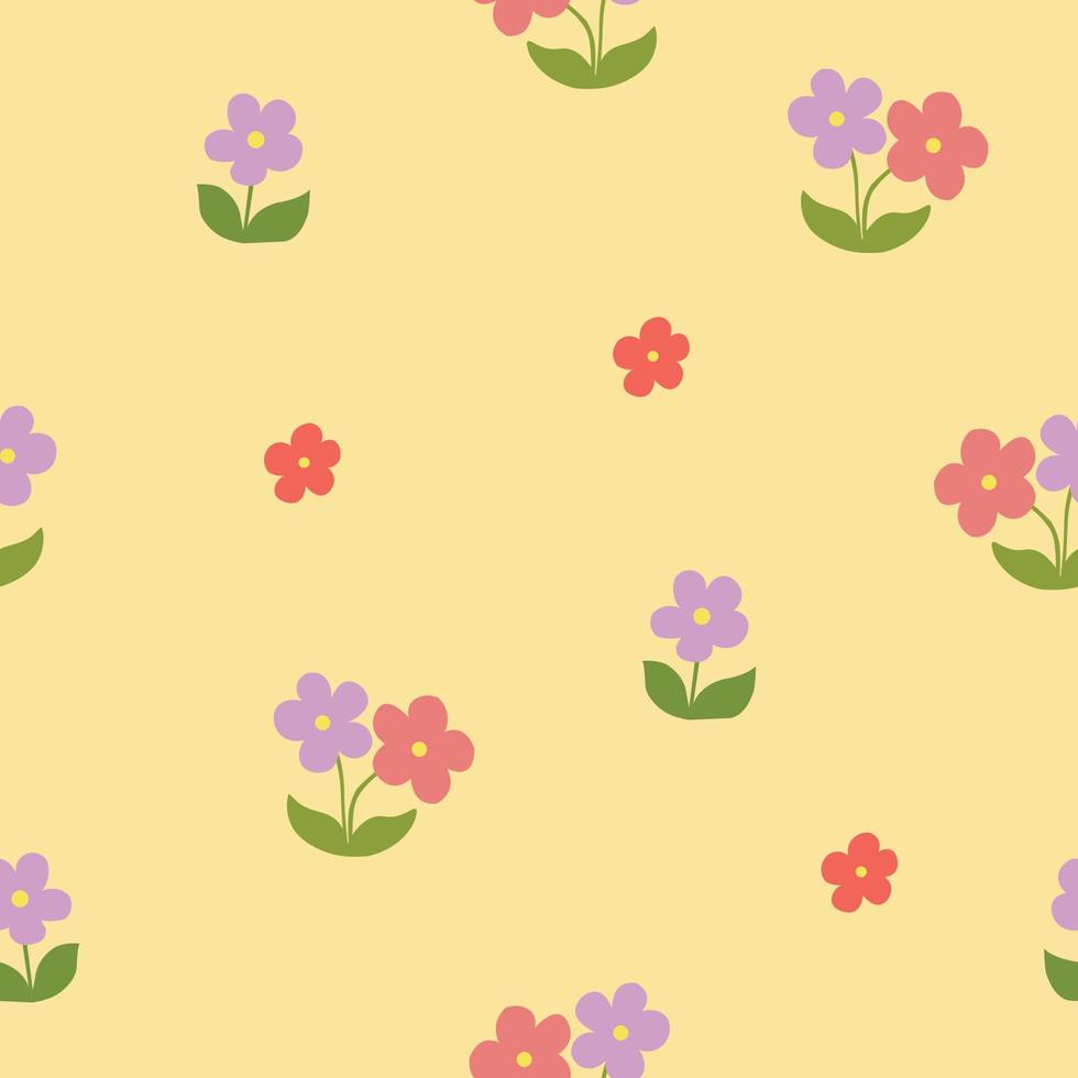 tecknad serie blomma mönster vektor