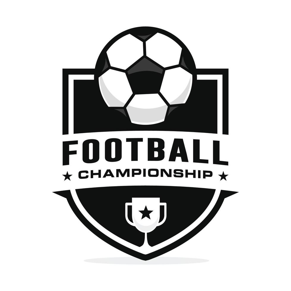 fotboll logotyp design vektor illustration