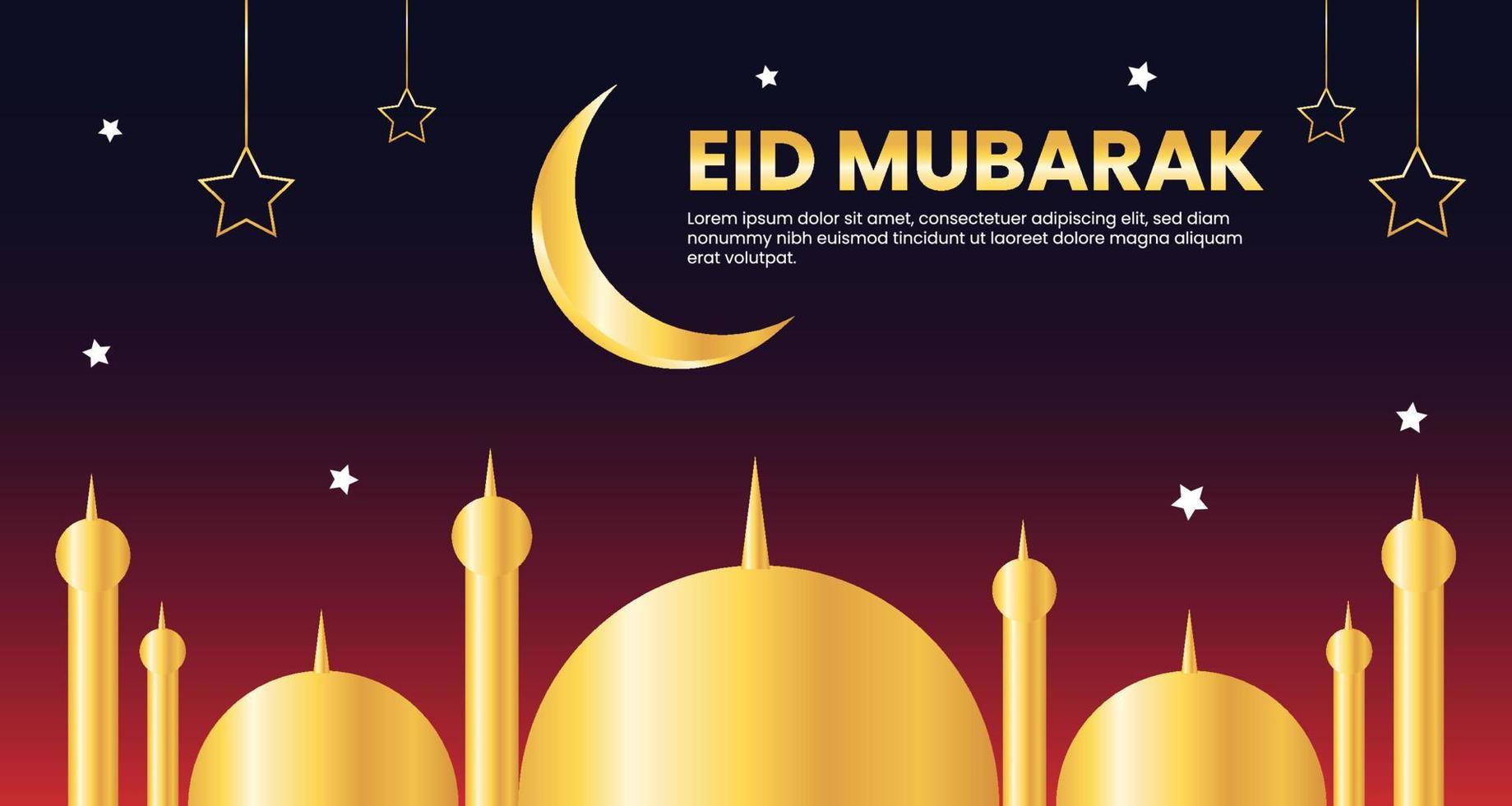 eid Mubarak Kunst Illustration Hintergrund Design Vorlage vektor