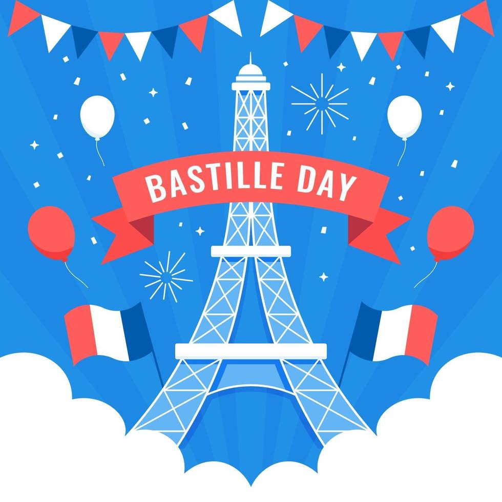 Happy Bastille Day Feier vektor