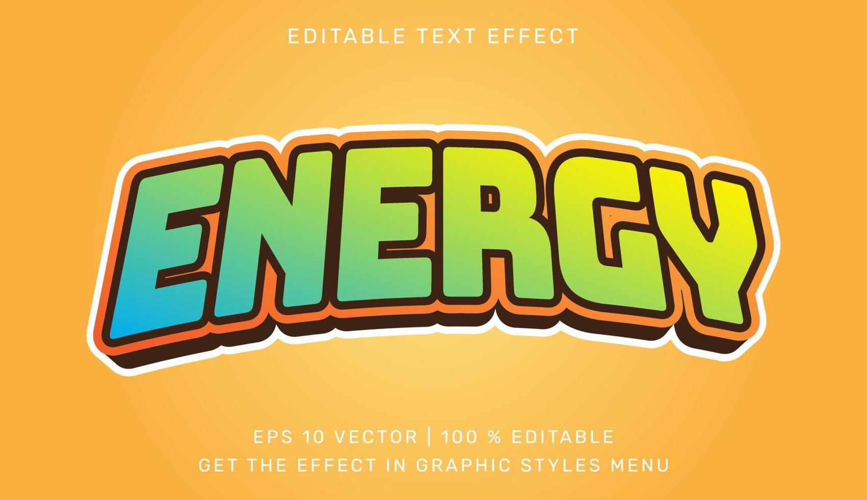 Energie 3d editierbar Text bewirken vektor