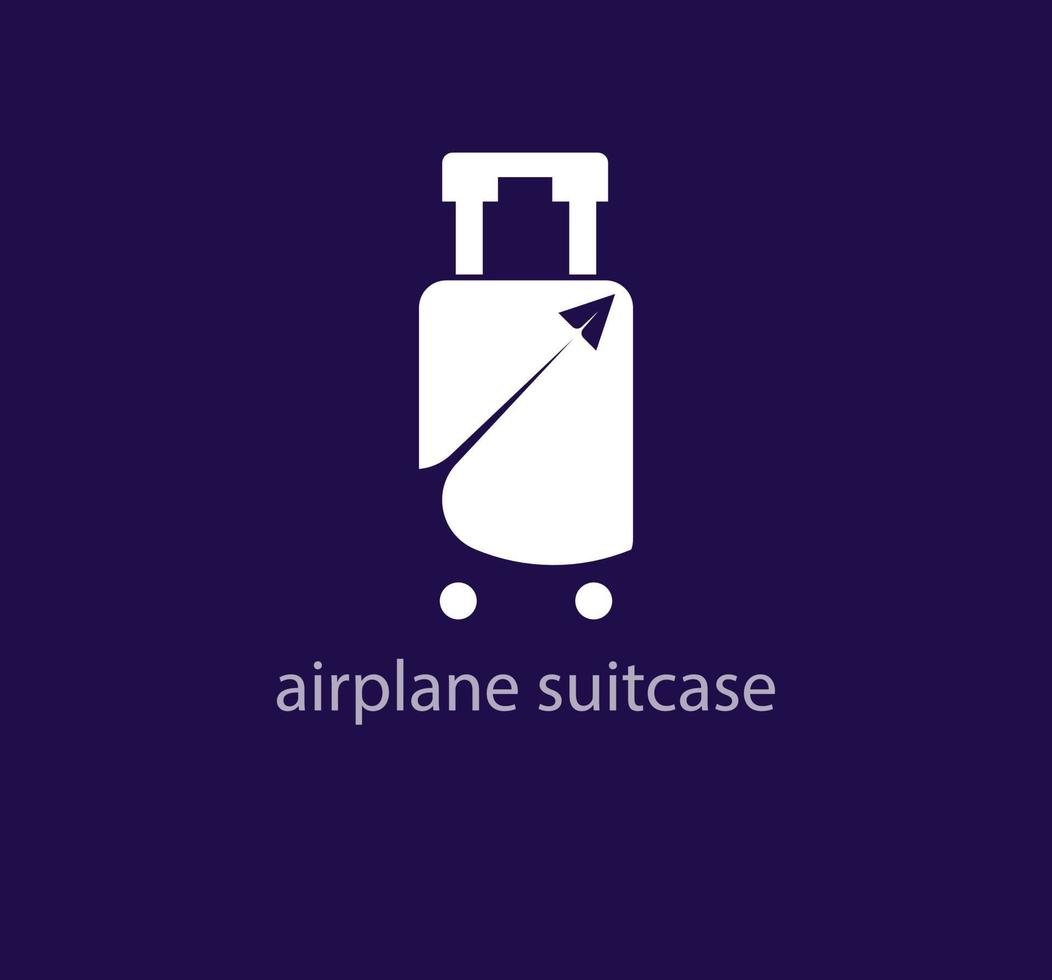 Flugzeug Koffer Logo. kreativ korporativ Flugzeug Flughafen Logo Vorlage. Vektor