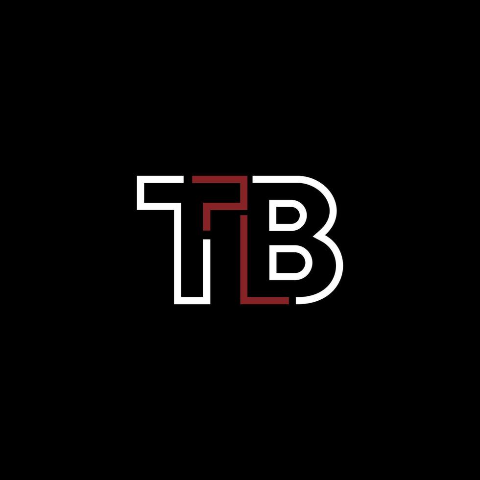 abstrakt Brief tb Logo Design mit Linie Verbindung zum Technologie und Digital Geschäft Unternehmen. vektor