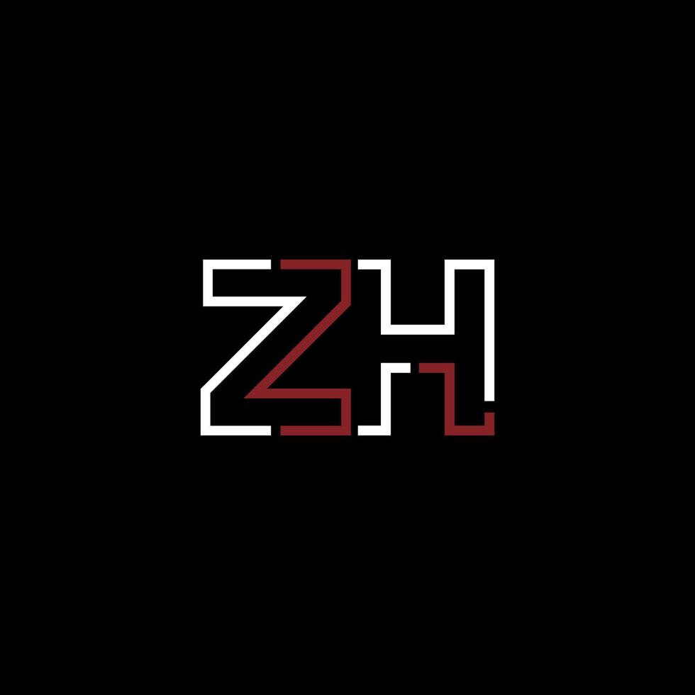 abstrakt brev Z H logotyp design med linje förbindelse för teknologi och digital företag företag. vektor