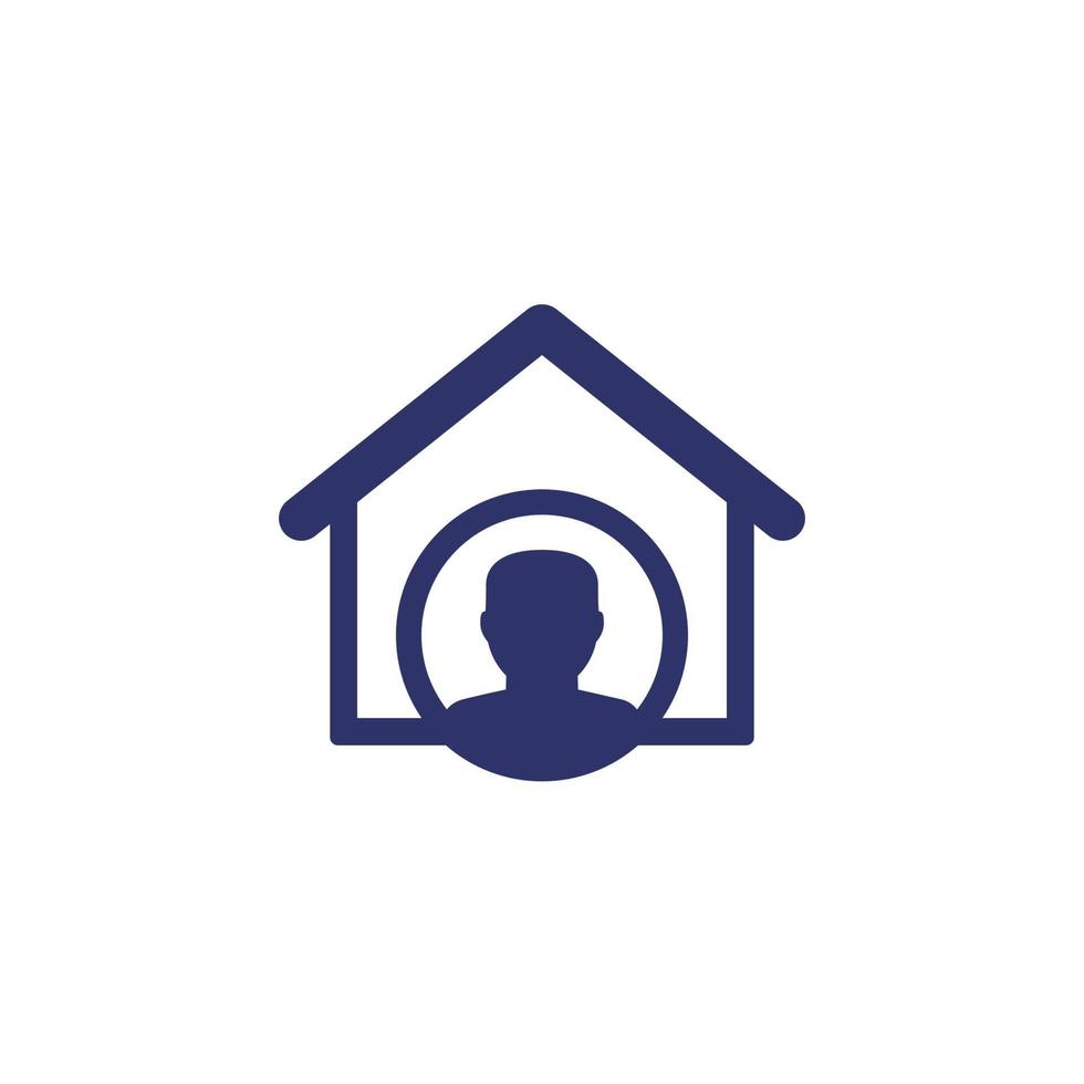 Hausbesitzer-Ikone mit einem Haus vektor