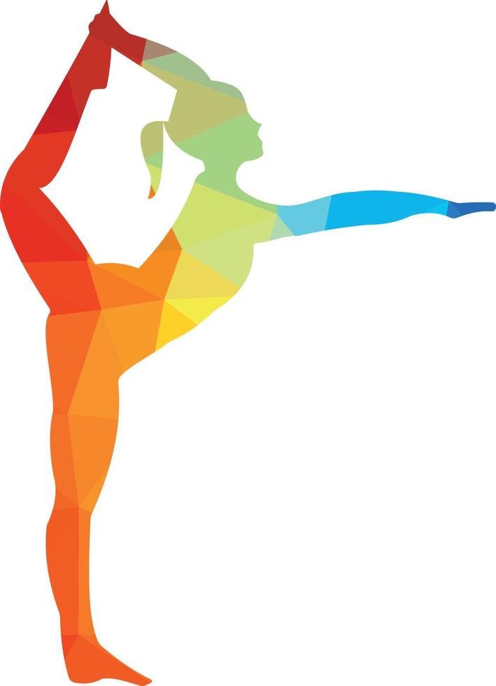 Vektor Bild von ein Frau tun Yoga Übung
