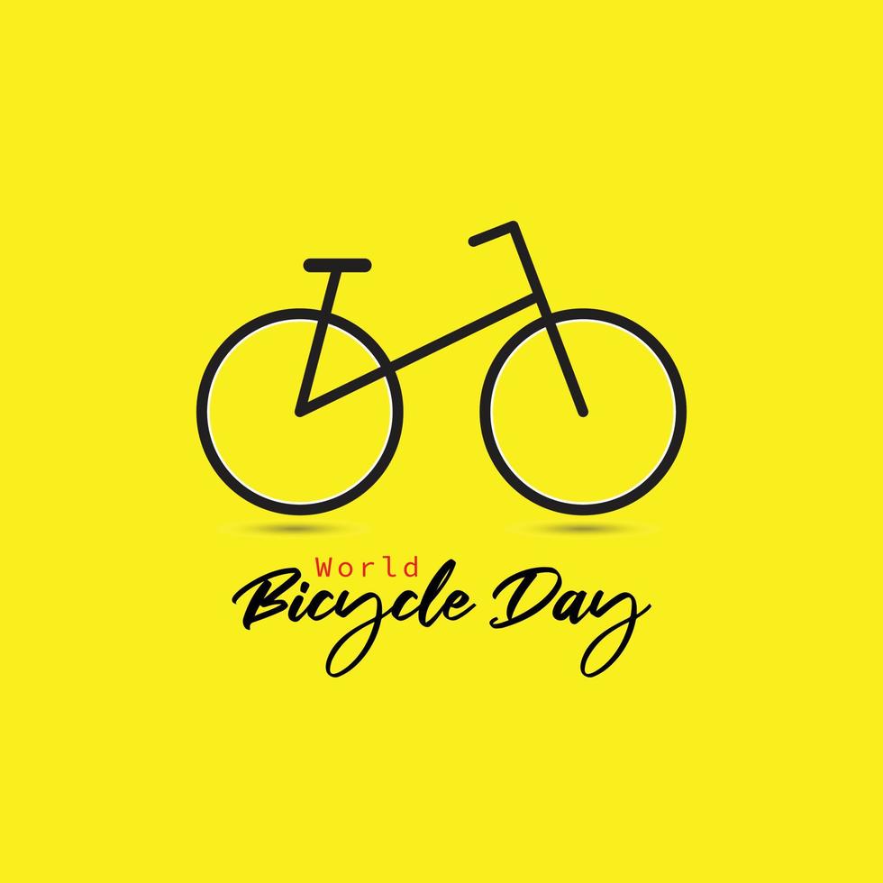 Welt Fahrrad Tag Vektor Vorlage. Design zum Banner, Gruß Karten, oder drucken