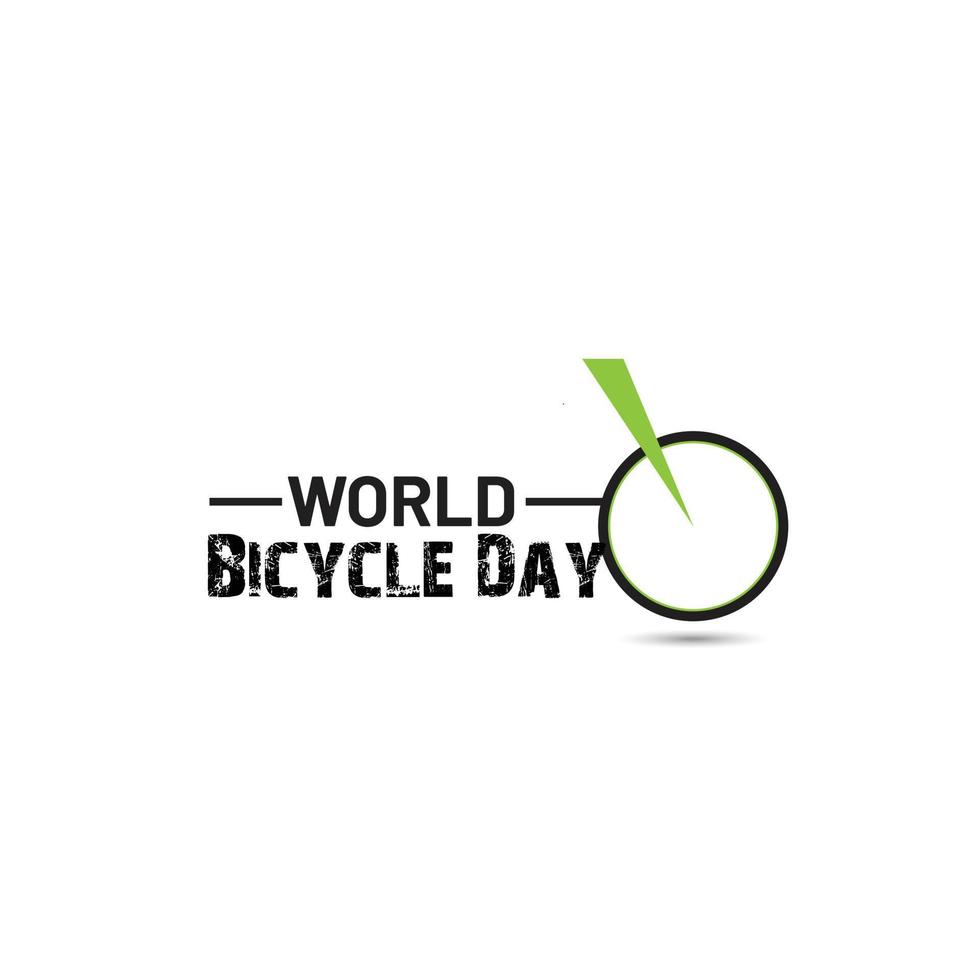 värld cykel dag vektor mall design begrepp