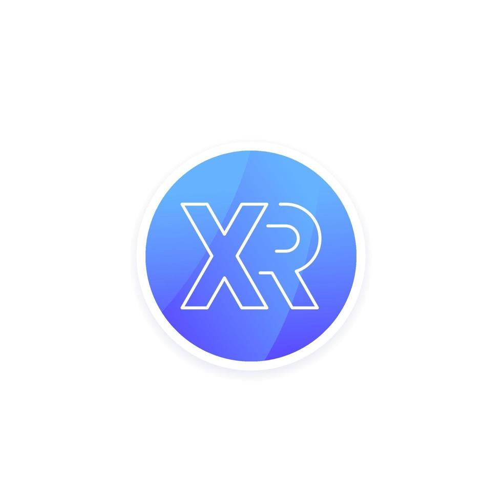 xr bokstäver logotyp, linje vektor