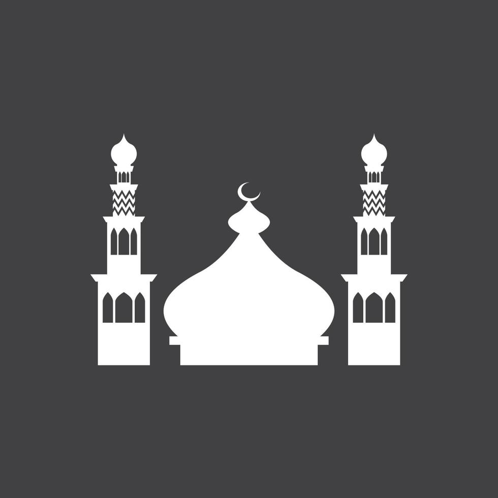 islamic moské logotyp design vektor mall illustration