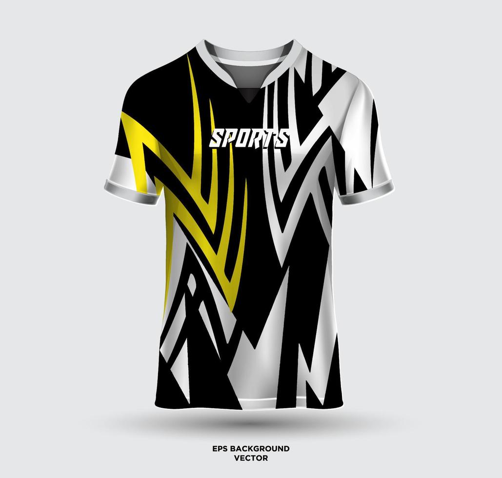 Sport Jersey und t Hemd Design Vektor. Fußball Jersey Attrappe, Lehrmodell, Simulation zum Rennen, Spielen Jersey, Fußball. Uniform Vorderseite Aussicht vektor