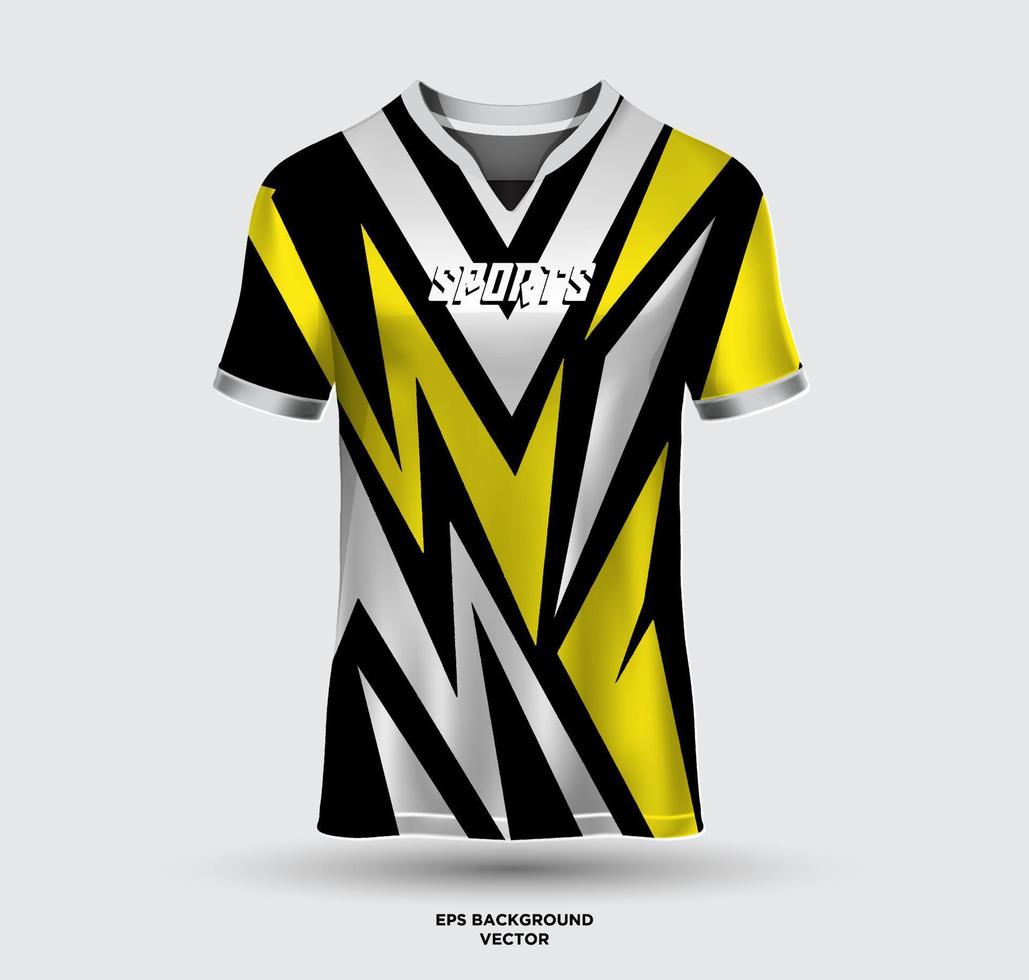 Sport Jersey und t Hemd Design Vektor. Fußball Jersey Attrappe, Lehrmodell, Simulation zum Rennen, Spielen Jersey, Fußball. Uniform Vorderseite Aussicht vektor