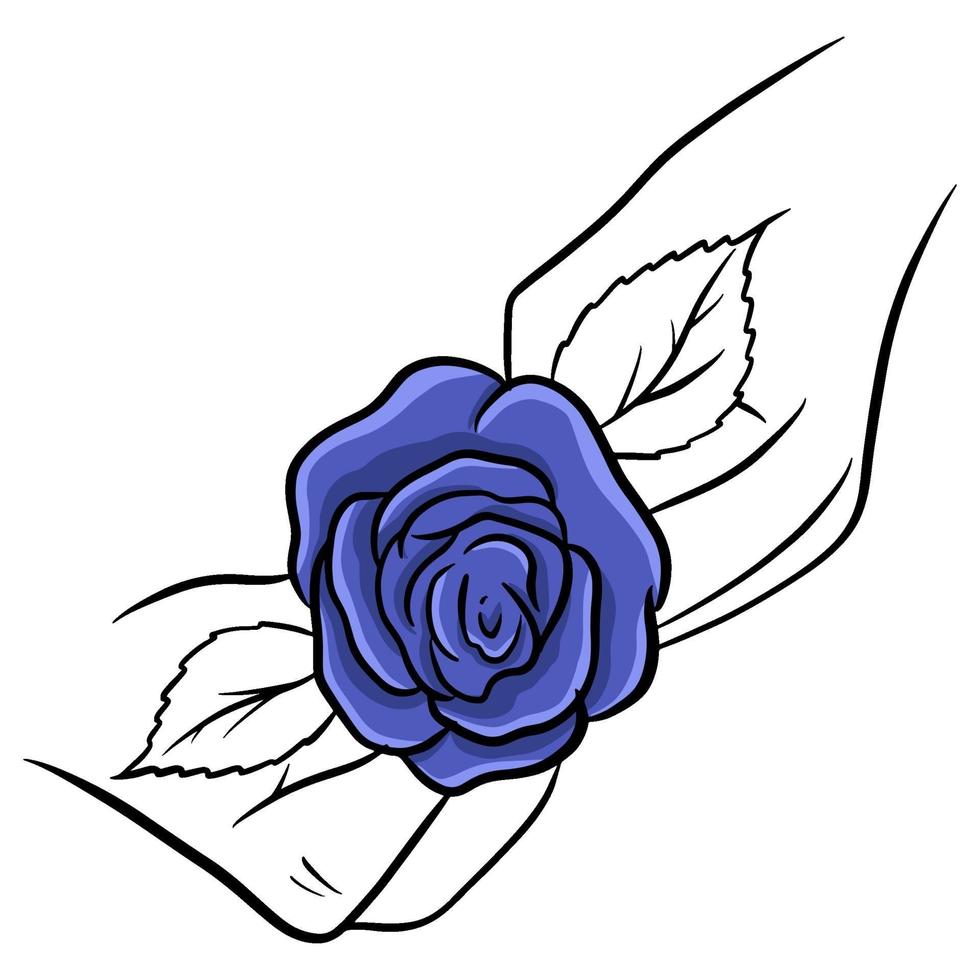 handritade rosor. vacker blomma. tecknad stil. vektor illustration.