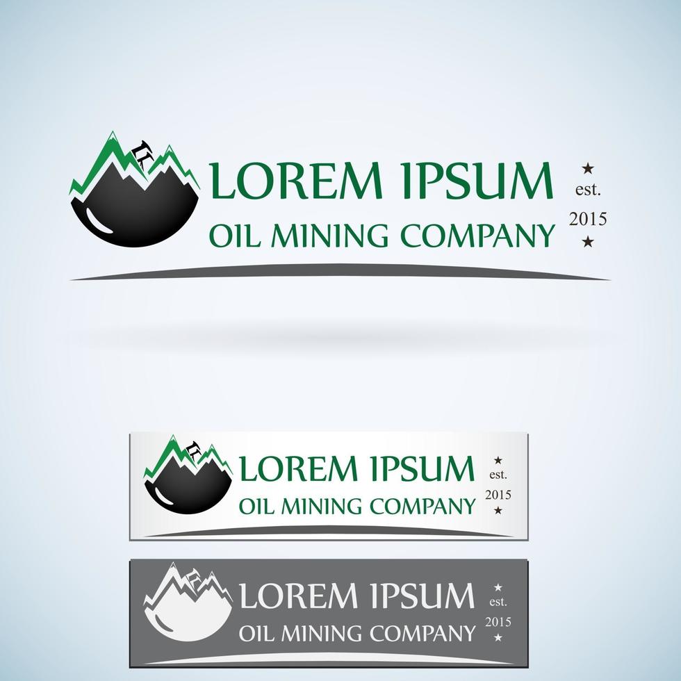 Ressourcen Logo Ölminenunternehmen vektor