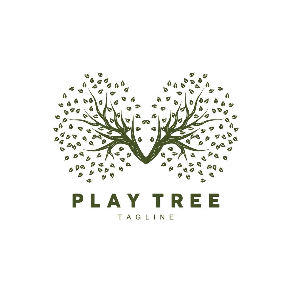Baum Logo Design, Spielplatz Vektor, Bildung Baum Symbol vektor