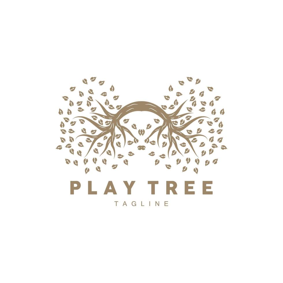 Baum Logo Design, Spielplatz Vektor, Bildung Baum Symbol vektor