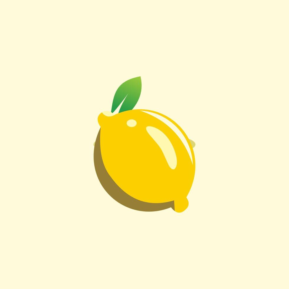 gul citron- frukt vektor design, frukt grafisk vektor, ung kokos frukt inlärning illustration