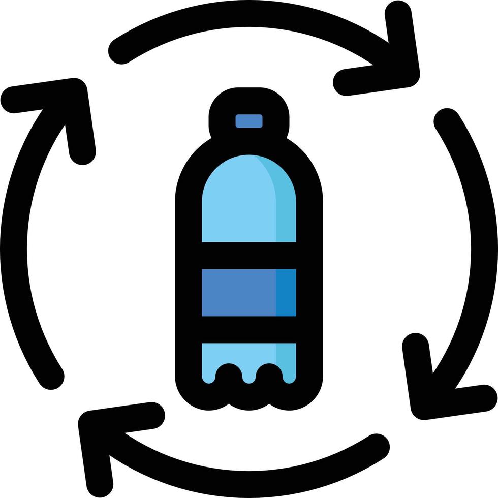Flasche Plastik recyceln Recycling Illustration Vektor