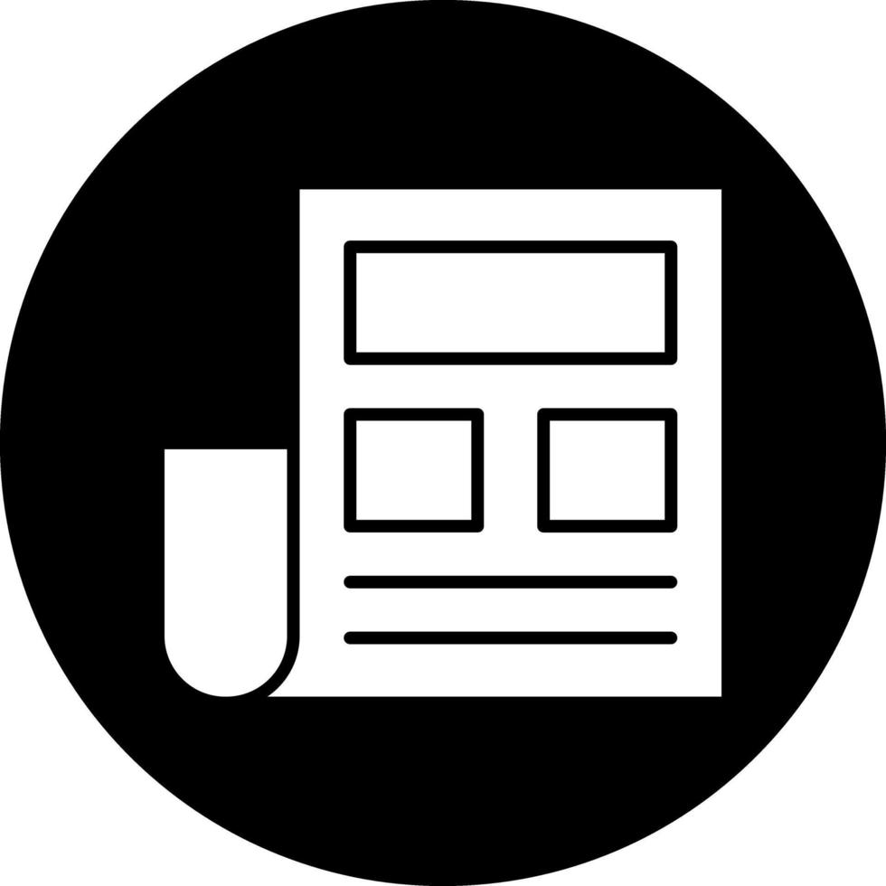 Zeitungsvektor-Icon-Design vektor