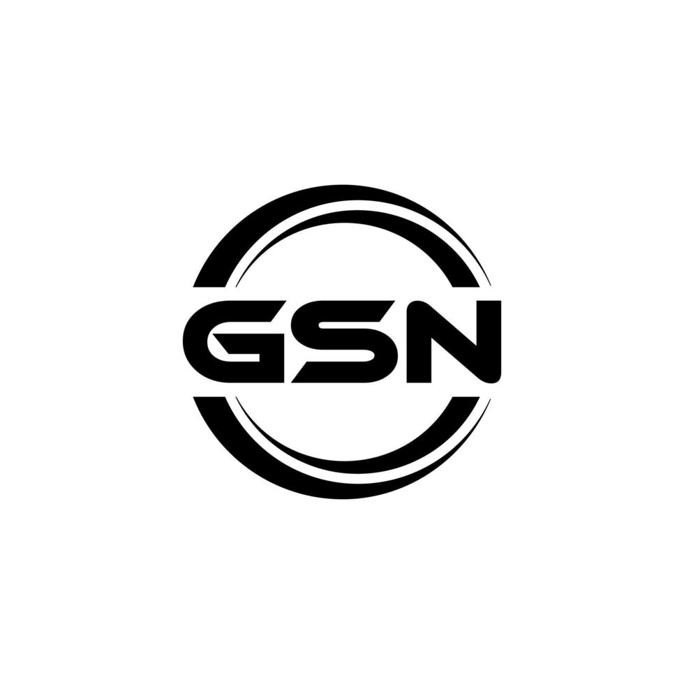 gsn brev logotyp design i illustration. vektor logotyp, kalligrafi mönster för logotyp, affisch, inbjudan, etc.