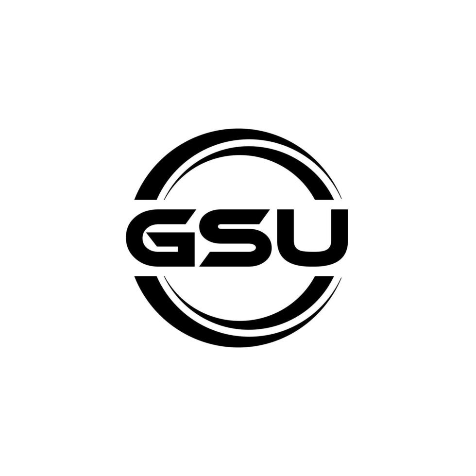 gsu-Brief-Logo-Design in Abbildung. Vektorlogo, Kalligrafie-Designs für Logo, Poster, Einladung usw. vektor