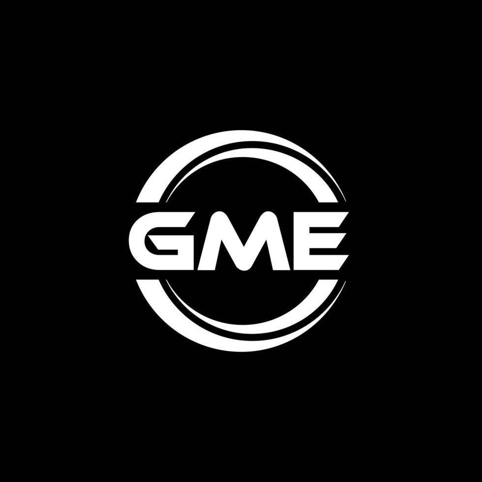 gme-Brief-Logo-Design in Abbildung. Vektorlogo, Kalligrafie-Designs für Logo, Poster, Einladung usw. vektor