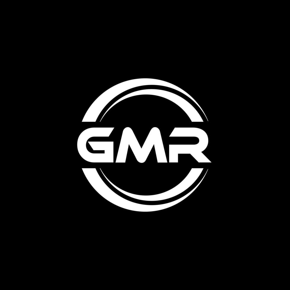 gmr-brief-logo-design in der illustration. Vektorlogo, Kalligrafie-Designs für Logo, Poster, Einladung usw. vektor