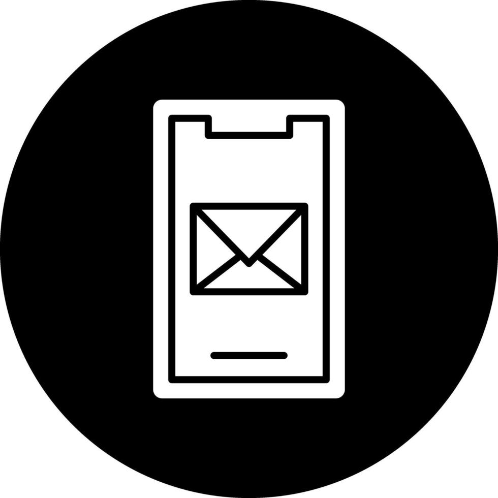 Handy, Mobiltelefon Mail Vektor Symbol Design