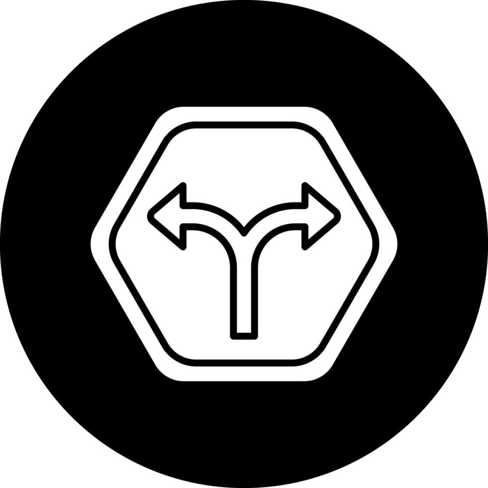 Teilt Straße Vektor Symbol Design