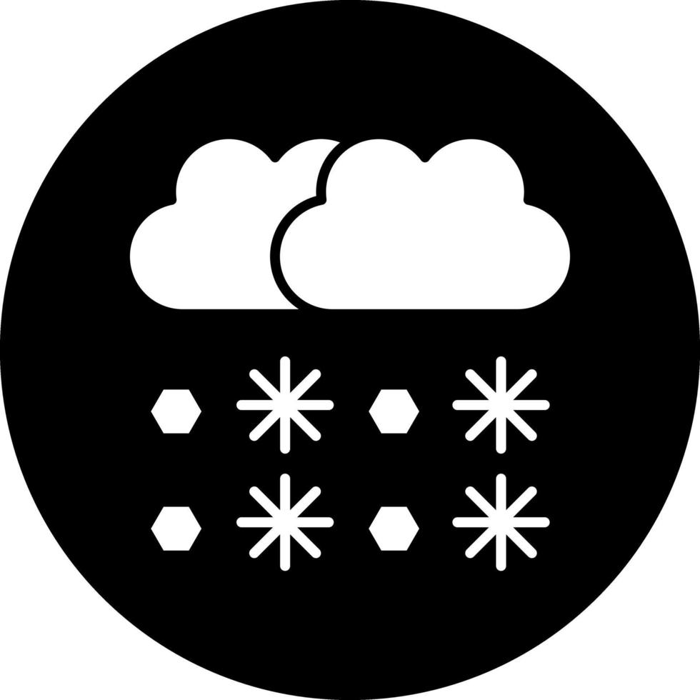 Hagel-Vektor-Icon-Design vektor