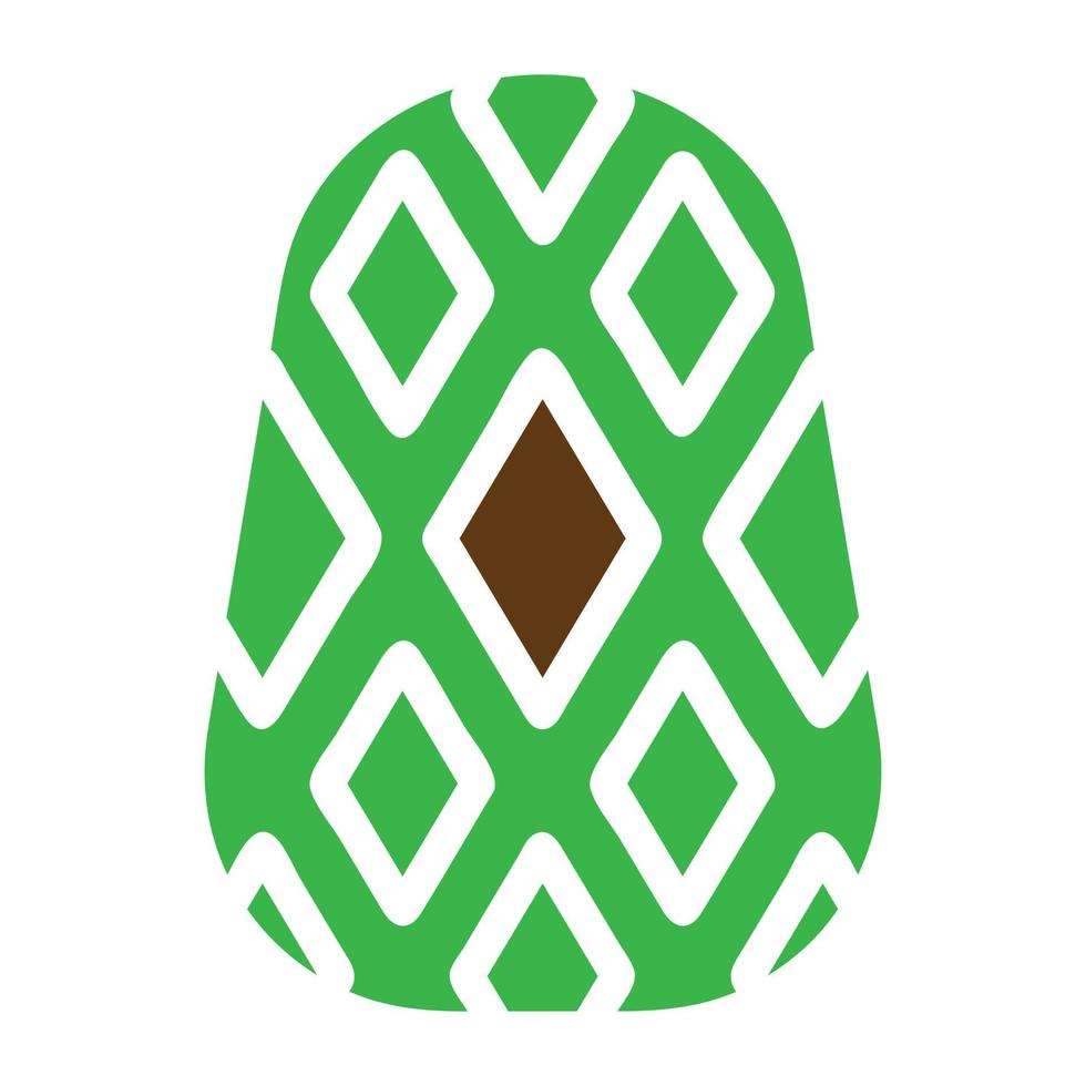 Ei Symbol solide Grün braun Farbe Ostern Symbol Illustration. vektor