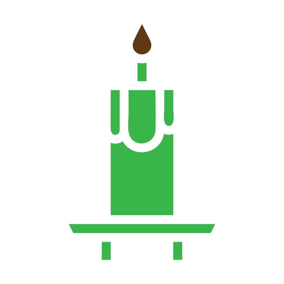 ljus ikon fast grön brun Färg påsk symbol illustration. vektor