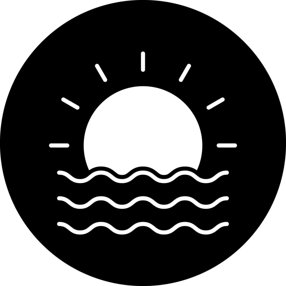 Sonnenuntergang-Vektor-Icon-Design vektor