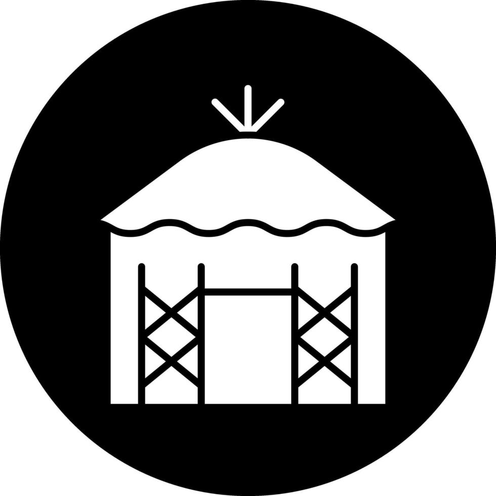 Hütte-Vektor-Icon-Design vektor